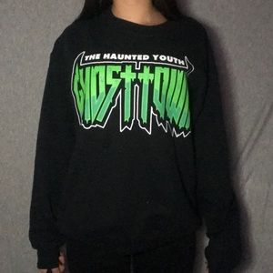 Ghost town black crewneck